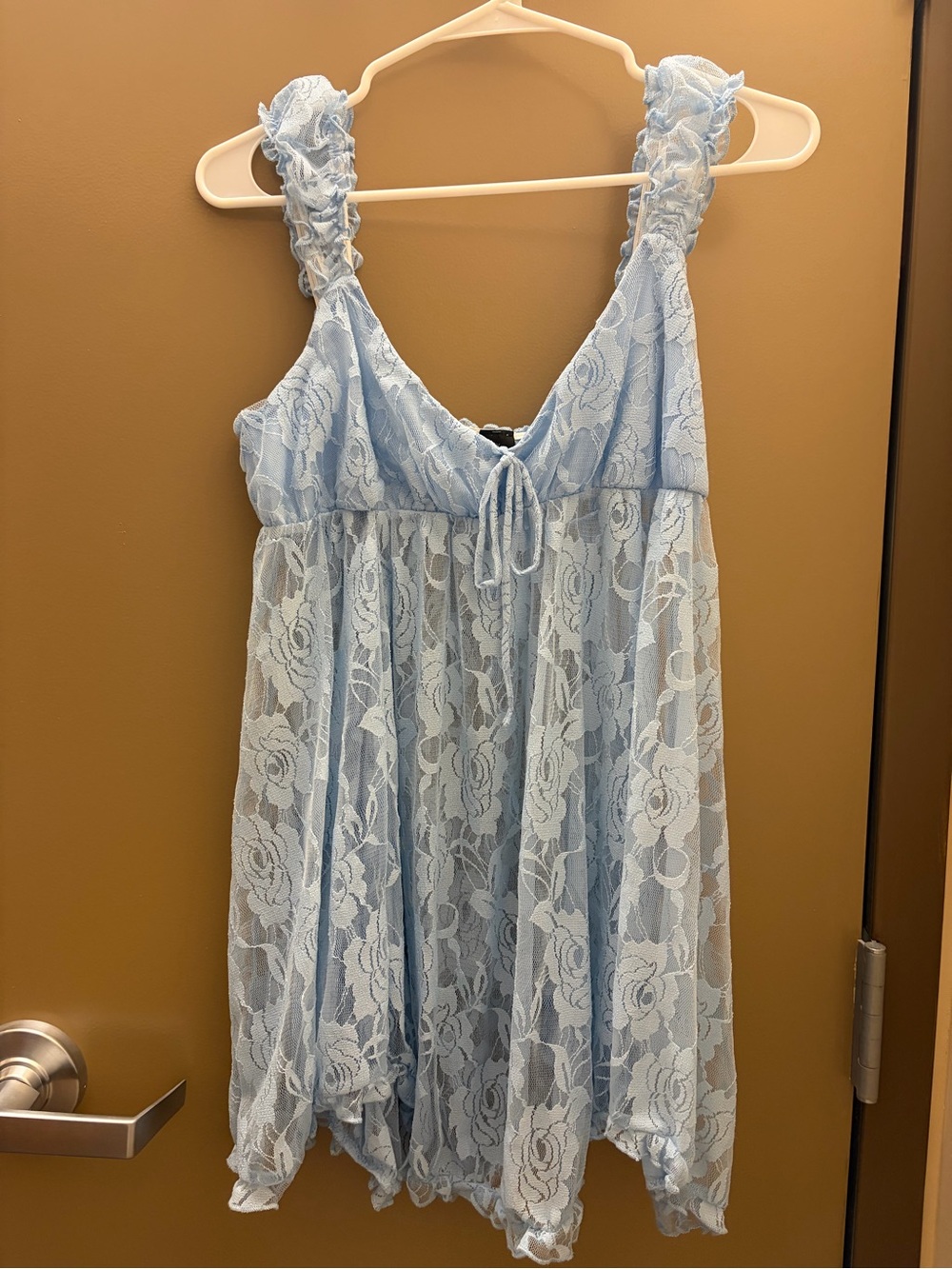 Light Blue Lace Babydoll Chemise Nightdress
